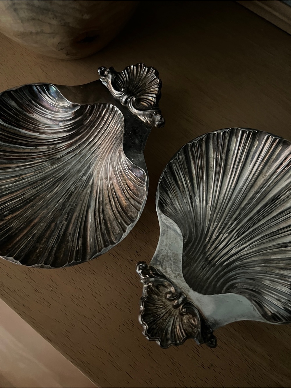 Shell Silver Plate Serving Bowls Set - Picture 2 of 5